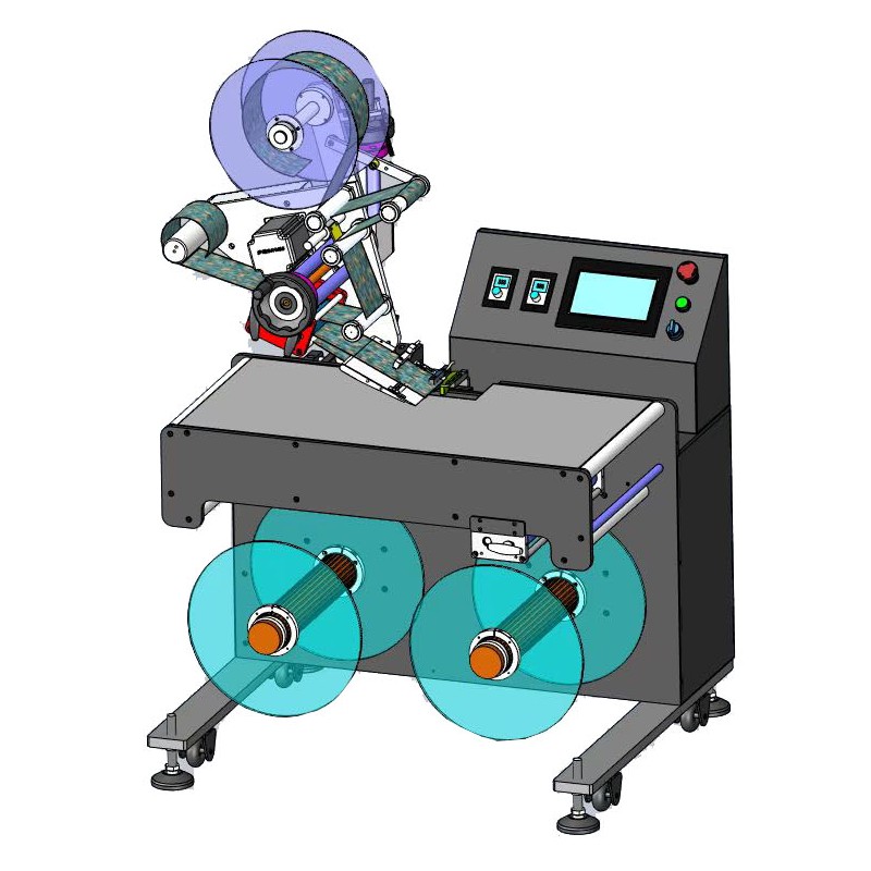 Roll-to-roll label machine