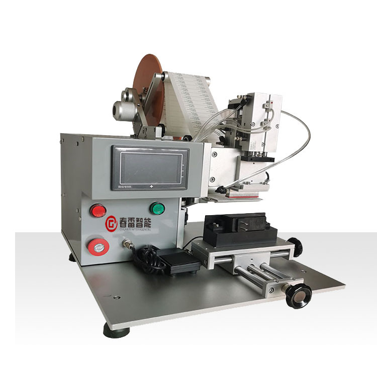 Semi-awtomatikong bote cap flat labeling machine