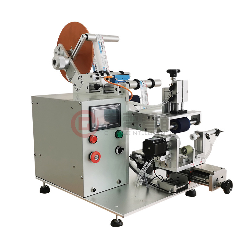 Semi-awtomatikong hexagonal bottle labeling machine