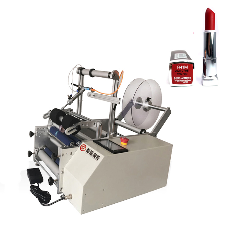 Semi awtomatikong lipstick labeling machine